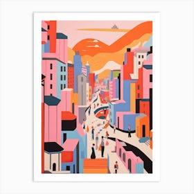 Ipanema Beach, Brazil, Graphic Illustration 1 Art Print