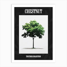 Chestnut Tree Pixel Illustration 1 Poster Art Print