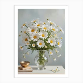 Daisies In A Vase 3 Art Print