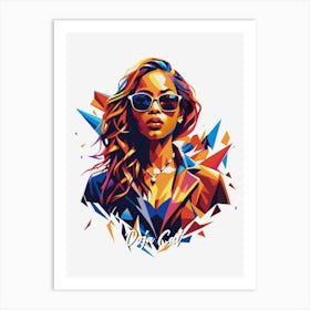 Doja Cat 01 Portrait Music Icon Style WPAP Pop Art Art Print