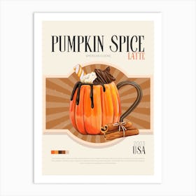 Pumpkin Spice Latte Art Print