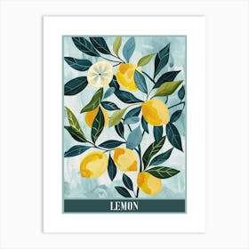 Lemon Tree Flat Illustration 4 Poster Art Print