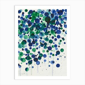 Blue Dots Art Print