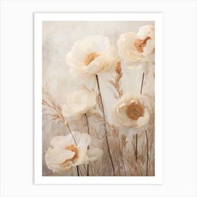 Boho Dried Flowers Peony 3 Art Print