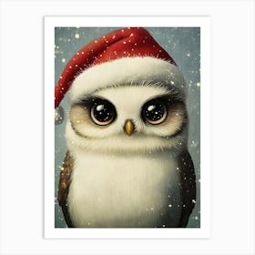 Christmas Owl 5 Art Print