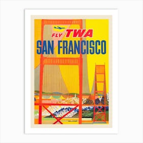 Twa Travel Poster For San Francisco By David Klein Art Print
