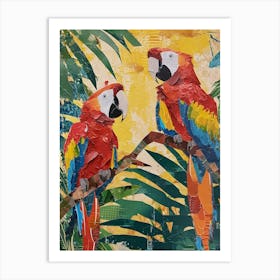 Kitsch Parot Collage 4 Art Print