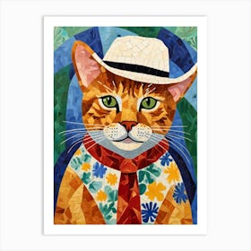 Cat In Hat Art Print