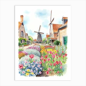 Tulips In The Garden 1 Art Print