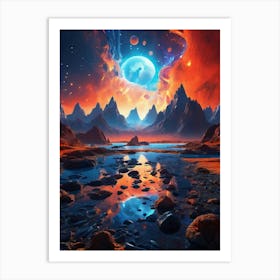 Space Landscape 1 Art Print