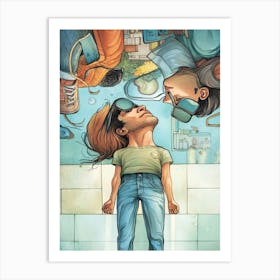 Man And A Woman 4 Art Print