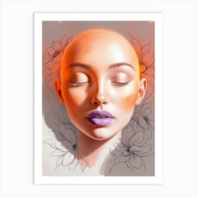 Face Of A Woman Art Print