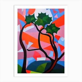 Holly Tree Cubist Art Print