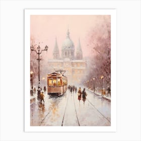 Dreamy Winter Painting Vienna Austria 1 Art Print