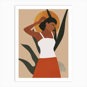 Tropical Woman Art Print