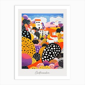 Poster Of Civitavecchia, Italy, Illustration In The Style Of Pop Art 4 Art Print