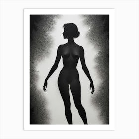 Silhouette Of A Woman 10 Art Print