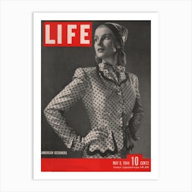 Lynn Davis Bears The Label Of Hattie Carnegie, Life Magazine, 8 May 1944 Art Print