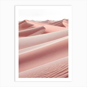 Pink Aesthetic Sand Dunes Photography Art Print