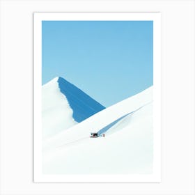 Pitztal, Austria Minimal Skiing Poster Art Print