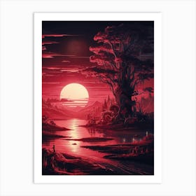 Red Sunset 2 Art Print