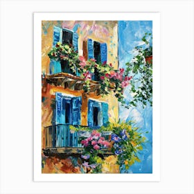 Balcony Painting In Naples 4 Art Print