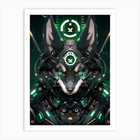 Futuristic Fox 4 Art Print