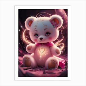 Cute Teddy Bear Art Print