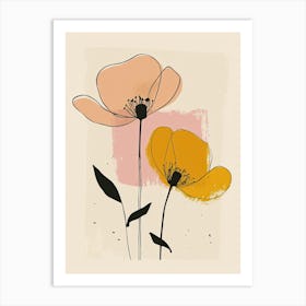 Milan Flower Market Boho Minimalist Style 1 Art Print