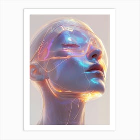 Futuristic Portrait Art Print