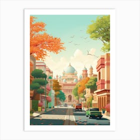 New Delhi In Autumn Fall Travel Art 1 Art Print