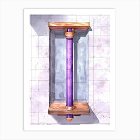 Purple Pillar 1 Art Print