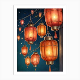 Chinese Lanterns 8 Art Print