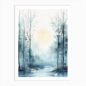 Watercolour Of Sherwood Forest   England 2 Art Print