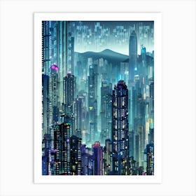 Futuristic Cityscape Art Print