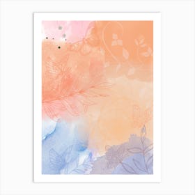 Pink Aesthetic Watercolor Art Print