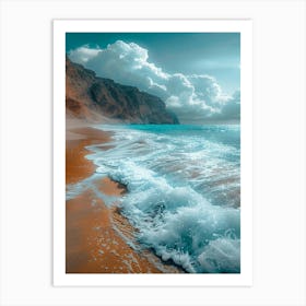 Beach With Waves Art Print