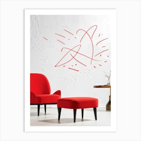 Abstract Design Featuring A Collection Of Organic Marks Circular Strokes Meeting Atcdoticals Empha (6) Art Print