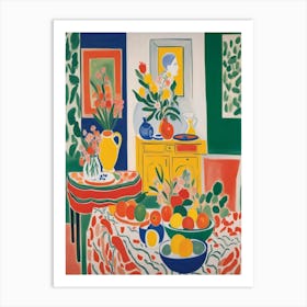 The Dining Room Matisse Style 1 Art Print