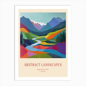 Colourful Abstract Banff National Park Canada 2 Poster Art Print