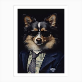 Gangster Dog Shetland Sheepdog 5 Art Print