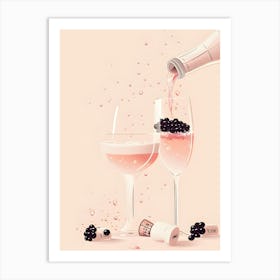 Champagne Pouring 1 Art Print