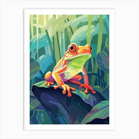 Frog In The Jungle 2 Art Print