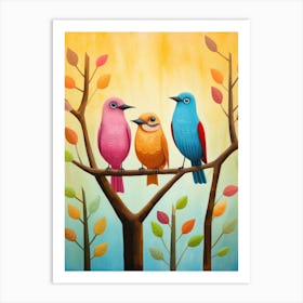 Birds In The Tree 3 Art Print