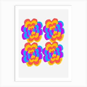 Psychedelic Flowers Art Print