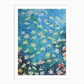 Columbine Floral Print Bright Painting Flower Art Print