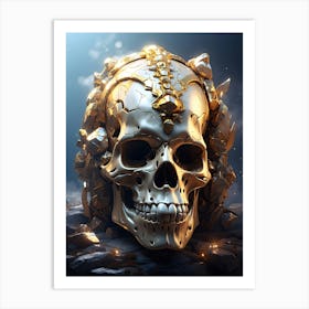 Skull Of Gold Art Print