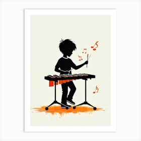 Boy Playing Xylophone Art Print