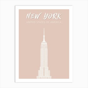 Pink New York Print Art Print