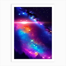 Galaxy Starburst Over Forest Art Print